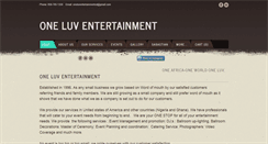 Desktop Screenshot of oneluventertainment.com